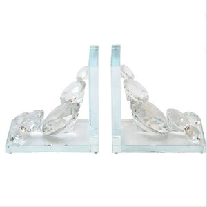 NEW! CRYSTAL DIAMOND BOOKENDS.